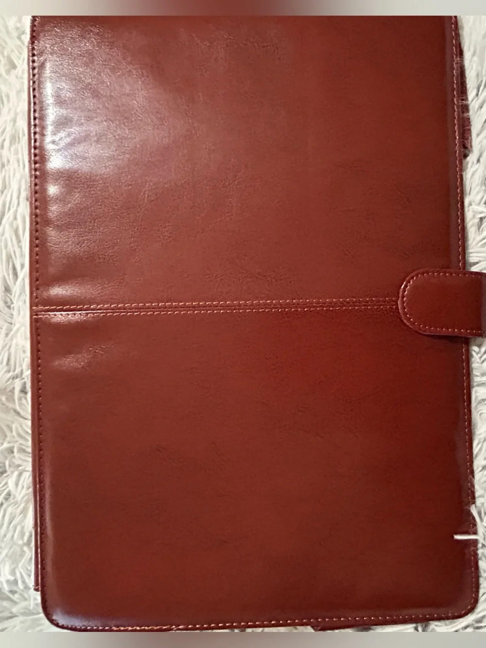 Leather Tablet Folio in Rust Brown